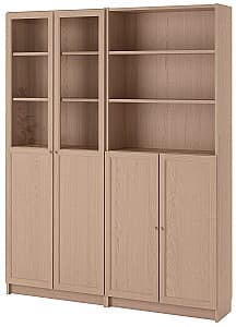 Dulap cu vitrina IKEA Billy / Oxberg  oak veneer-white 160x30x202 cm