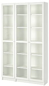 Dulap cu vitrina IKEA Billy / Oxberg White glass 120x30x202 cm