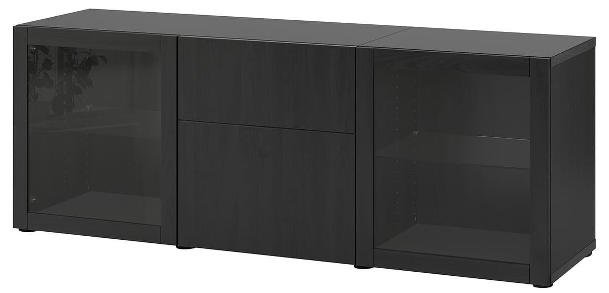 Витрина IKEA Besta black-brown Lappviken / Sindvik glass black-brown