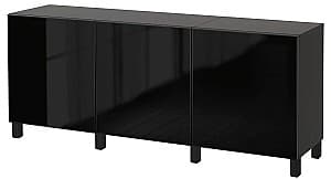 Витрина IKEA Besta black-brown / Glassvik / Stubbarp black / smoky glass