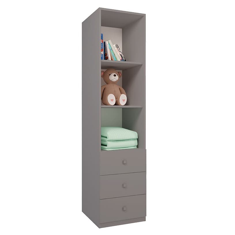 Шкаф пенал Polini Kids Simple Gray