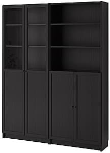 Витрина IKEA Billy / oxberg black-brown 160x30x202 см