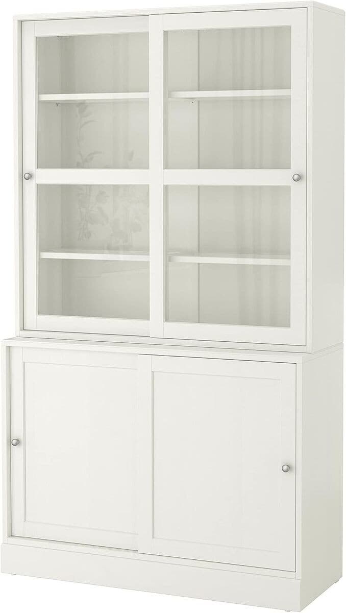 Dulap cu vitrina IKEA Havsta White 121x47x212 cm