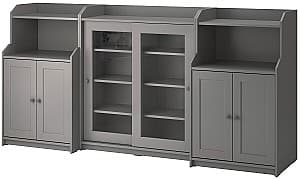 Витрина IKEA Hauga Gray 244x46x116 см