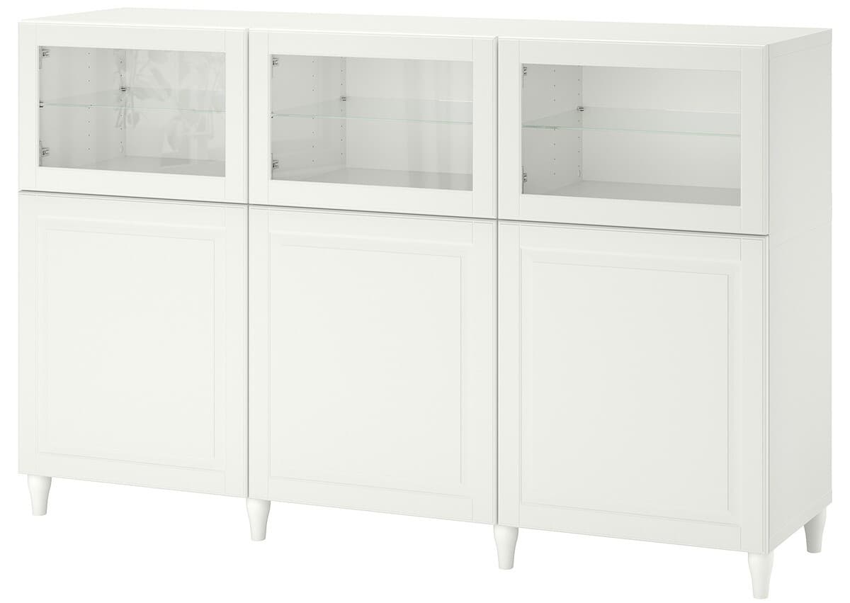 Витрина IKEA Besta White/Smeviken/Kabbarp  white bottle