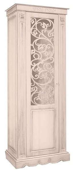 Dulap cu vitrina KMK Amelia 1D L 0435.11 stejar lăptos