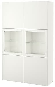 Витрина IKEA Besta Lappviken, Sindvik white glass, 120x40x192 см