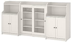 Dulap cu vitrina IKEA Hauga White 244x46x116 cm