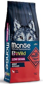 Hrană uscată pentru câini Monge BWILD LOW GRAIN ADULT Deer 12kg