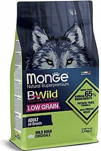 Hrană uscată pentru câini Monge BWILD LOW GRAIN ADULT Boar 2.5kg