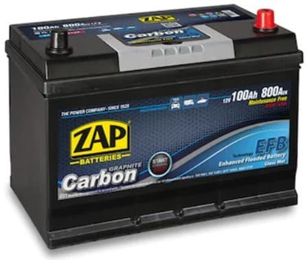 Acumulator auto ZAP 100 Ah CARBON EFB Japonia Mașini +stânga