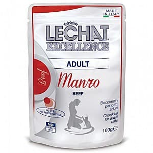 Влажный корм для кошек Monge LECHAT EXCELLENCE POUCH ADULT BEEF 100gr