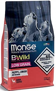 Hrană uscată pentru câini Monge BWILD LOW GRAIN PUPPY Deer 2.5kg