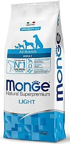 Сухой корм для собак Monge ALL BREED ADULT LIGHT Salmone/Rice 12kg