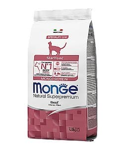 Нrană uscată pentru pisici Monge STERILISED MONOPROTEIN BEEF 1.5kg
