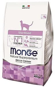 Сухой корм для кошек Monge STERILISED 400 gr Chicken