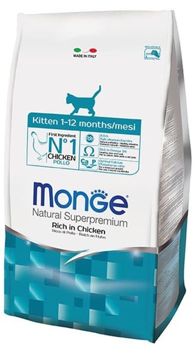 Сухой корм для кошек Monge KITTEN Chicken 400gr.