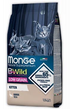 Сухой корм для кошек Monge BWILD LOW GRAIN KITTEN Goose 1.5kg