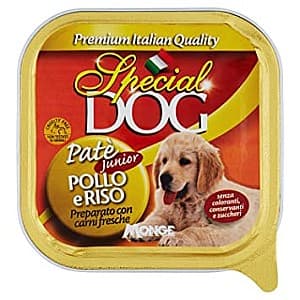 Hrană umedă pentru câini Special Dog Pate with chicken and rice JUNIOR 150gr