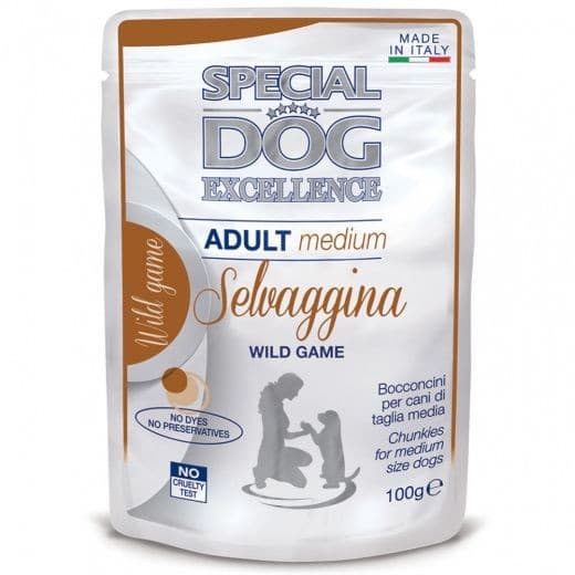 Влажный корм для собак Special Dog EXCELLENCE POUCH MEDIUM ADULT WILD 100gr