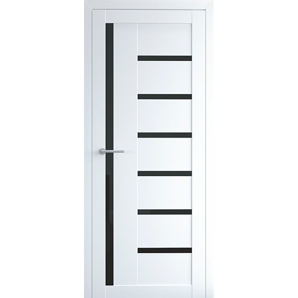Межкомнатная дверь Albero Madrid Vinil 700 мм (с черным стеклом)