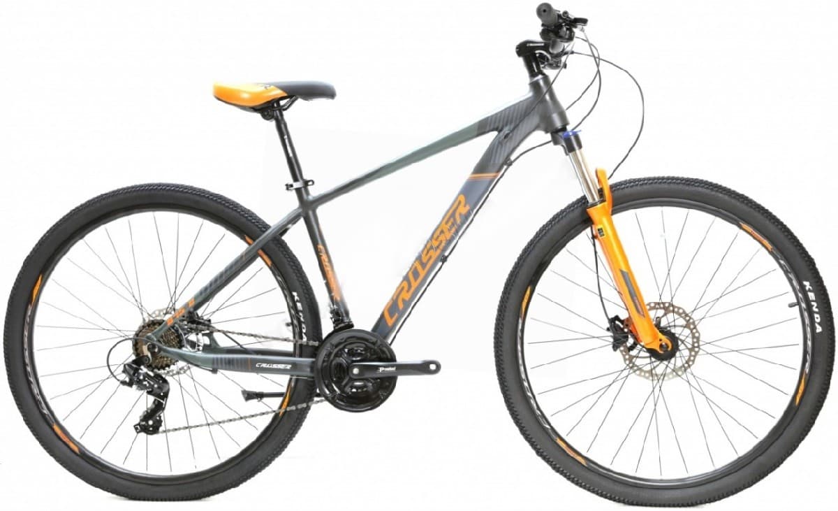 Bicicleta de munte Crosser 29/17 21S Shimano+Hydr Logan (Black/Orange)