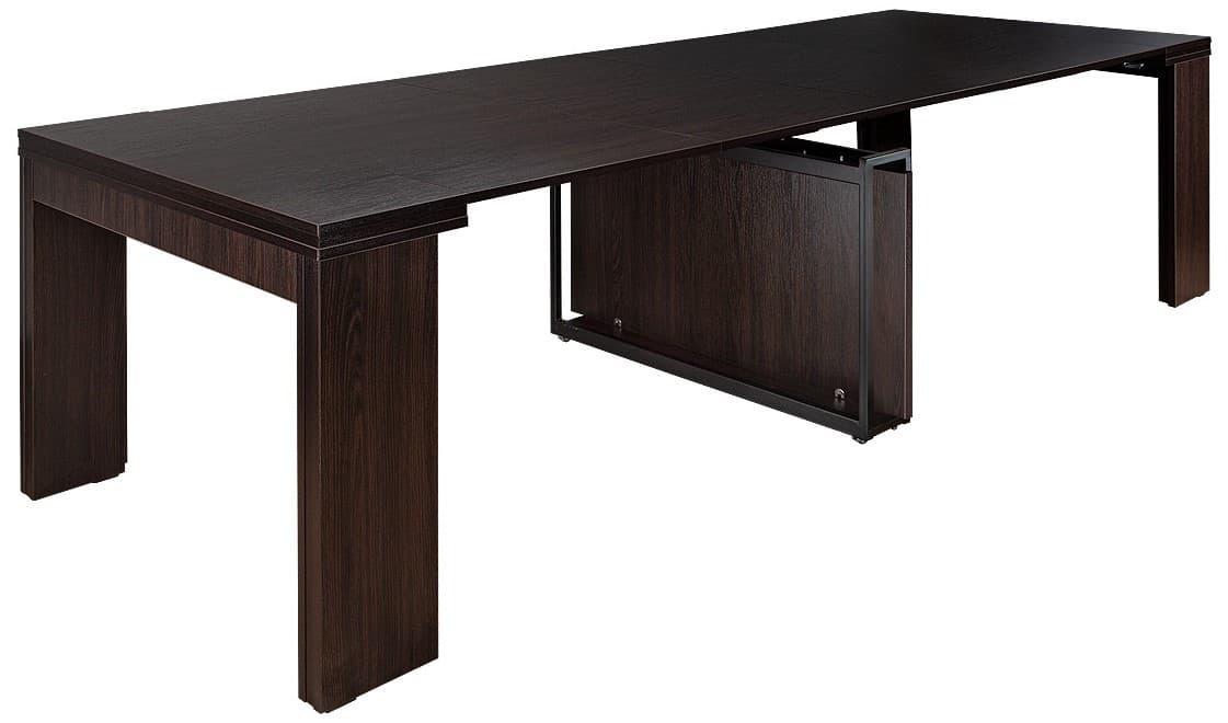 Стол Flat Console 5in1 Stejar Thermo ne­gru-brun