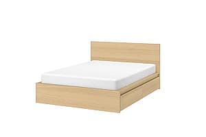 Pat IKEA Malm oak veneer white (2 cutii depozitare)