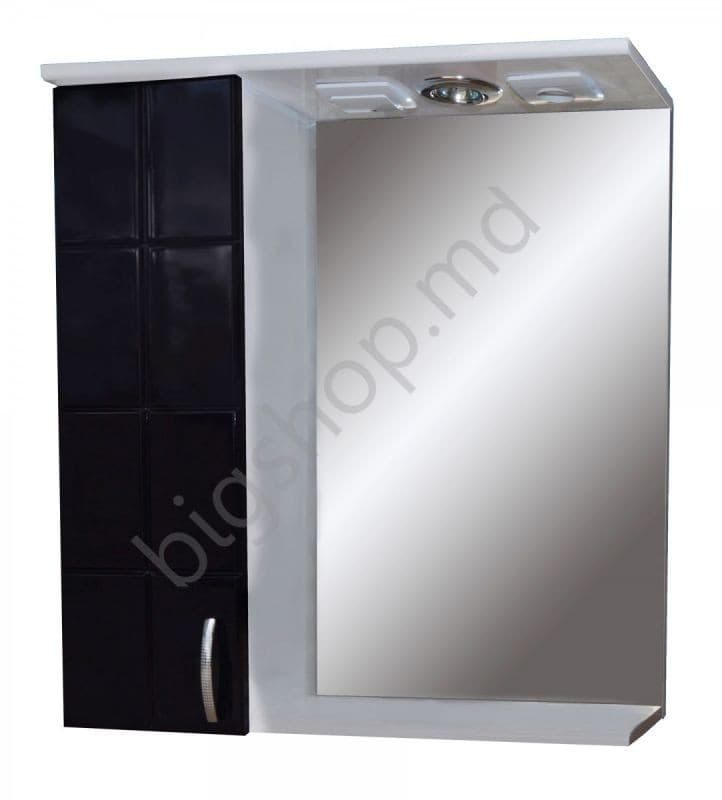 Oglinda baie S-M Domino 60 Alb-negru