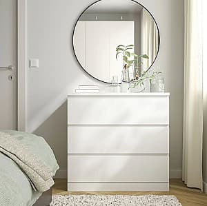 Comoda IKEA Malm 3 sertare 80x78 (Alb)