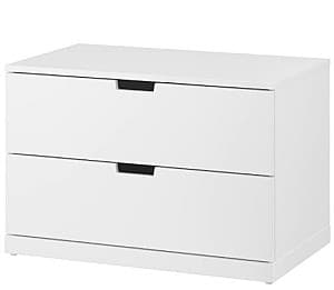 Comoda IKEA Nordli White  80×54 cm (2 sertare)