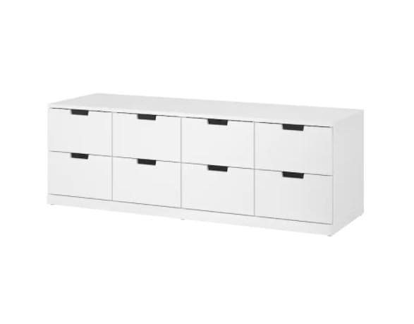 Comoda IKEA Nordli white 160×54 cm (8 sertare)