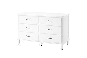 Комод IKEA Tyssdal white 127×81 cm (6 ящиков)