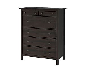 Комод IKEA Hemnes black-brown 108×131 см (6 ящиков)