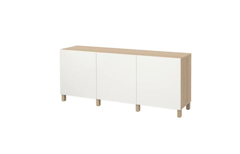 Комод IKEA Besta antique oak / Lappviken white