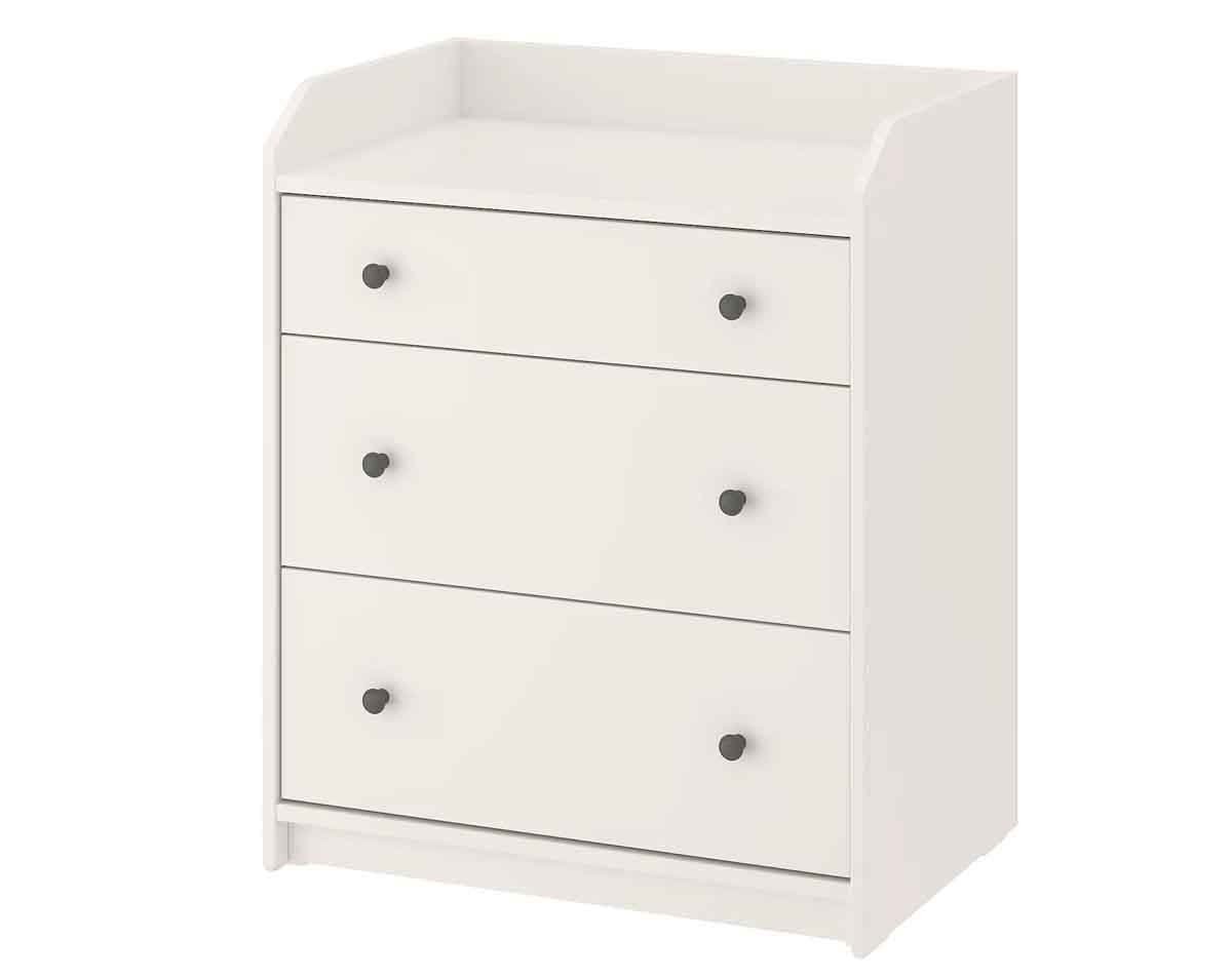 Comoda IKEA Hauga white 70×84 cm (3 sertare)