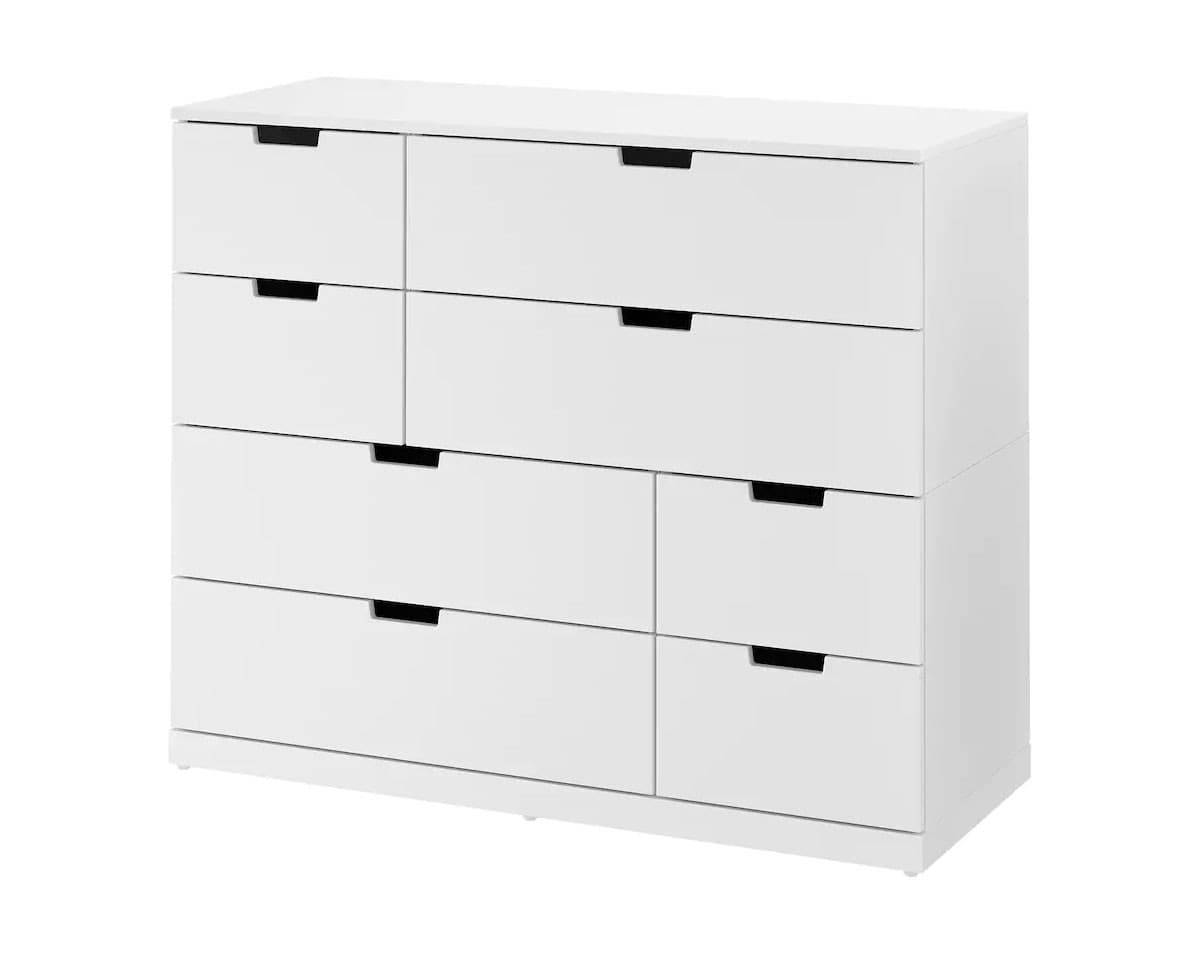 Комод IKEA Nordli white 120x99 см (8 ящики)