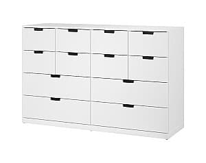 Comoda IKEA Nordli white 160x99 cm (12 sertare)