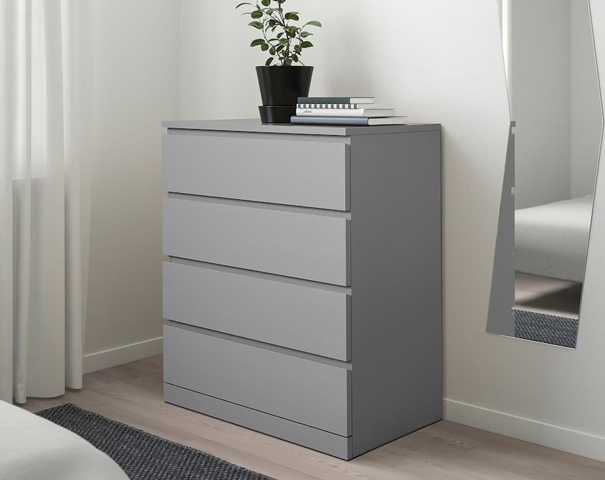 Комод IKEA Malm gray 80x100 см