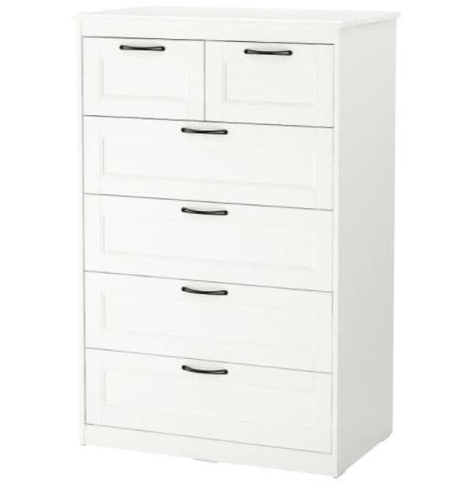 Комод IKEA Songeand White 82x126 см  (6 ящиков)