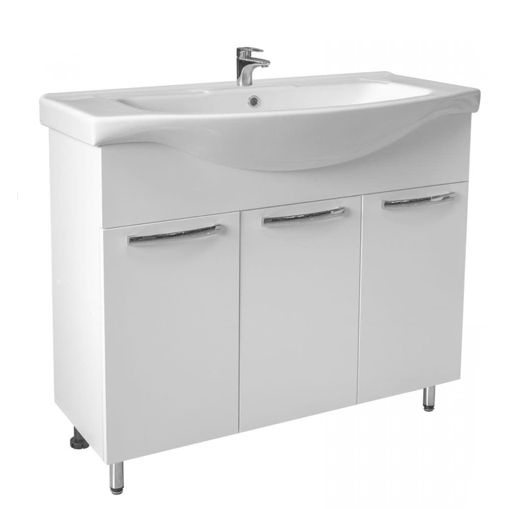 Шкаф напольный S-M Agat White 90 cm cu coș