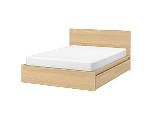 Pat IKEA Malm oak veneer/white Luroy160x200 cm