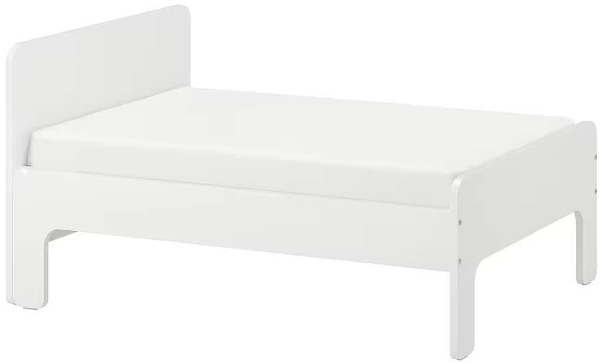 Pat copii IKEA Slakt cu somiera 80x200 Alb
