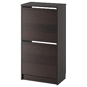 Обувница IKEA Bissa 2 compartimente Black-Brown 49x29x93 cm