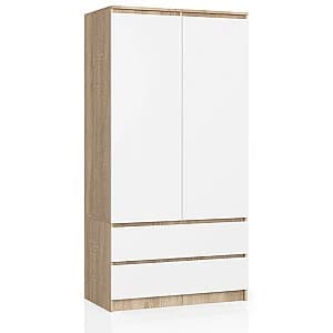 Dulap pentru copii Akord S90 2D2SZ Sonoma Oak/White