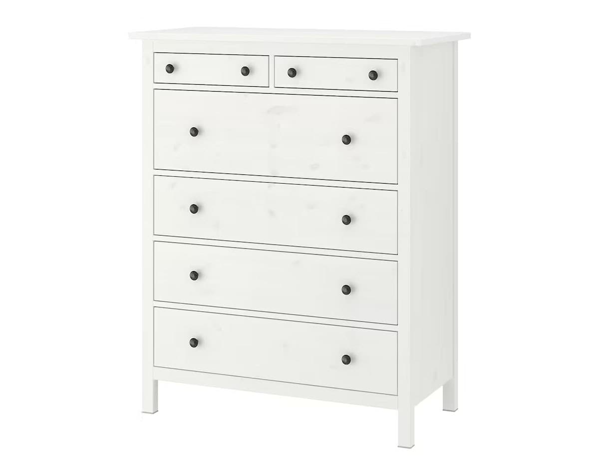 Comoda IKEA Hemnes White 108x131 cm (6 sertare)