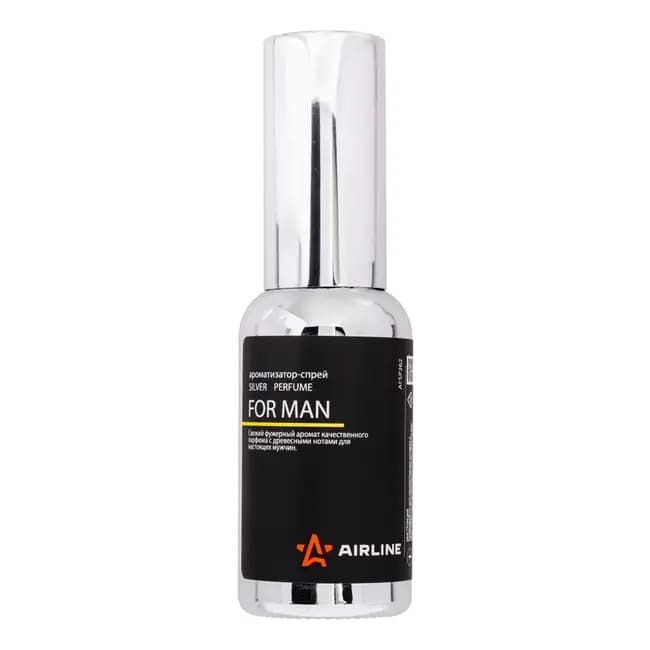 Автомобильный освежитель воздуха AIRLINE Perfume SILVER For Man AFSP262