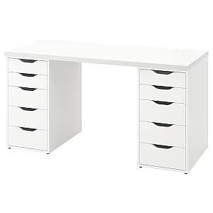 Masa de birou IKEA Lagkapten Alex White 140x60