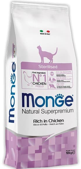 Сухой корм для кошек Monge STERILISED 10 kg Chicken