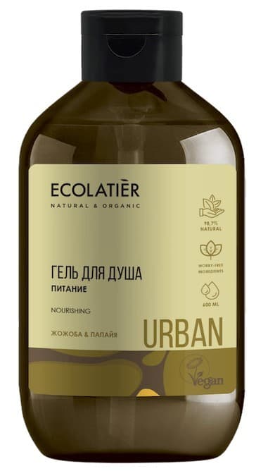 Гели для душа EcoLatier Жожоба и Папайя